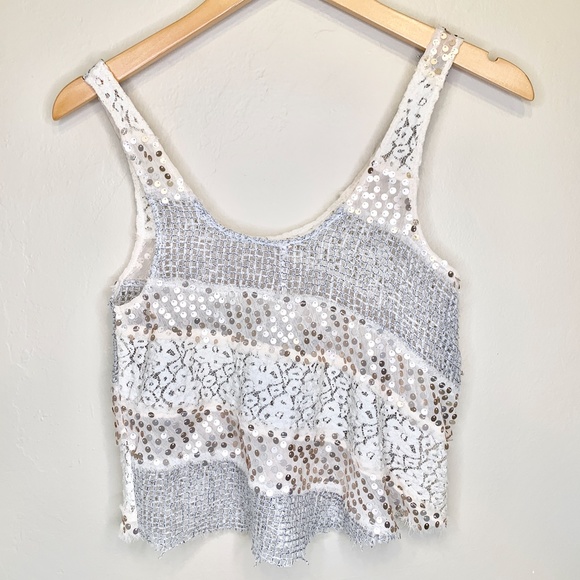 FP | Itsy Bitsy Glitzy Sequin Cropped Tank Top - Picture 5 of 16